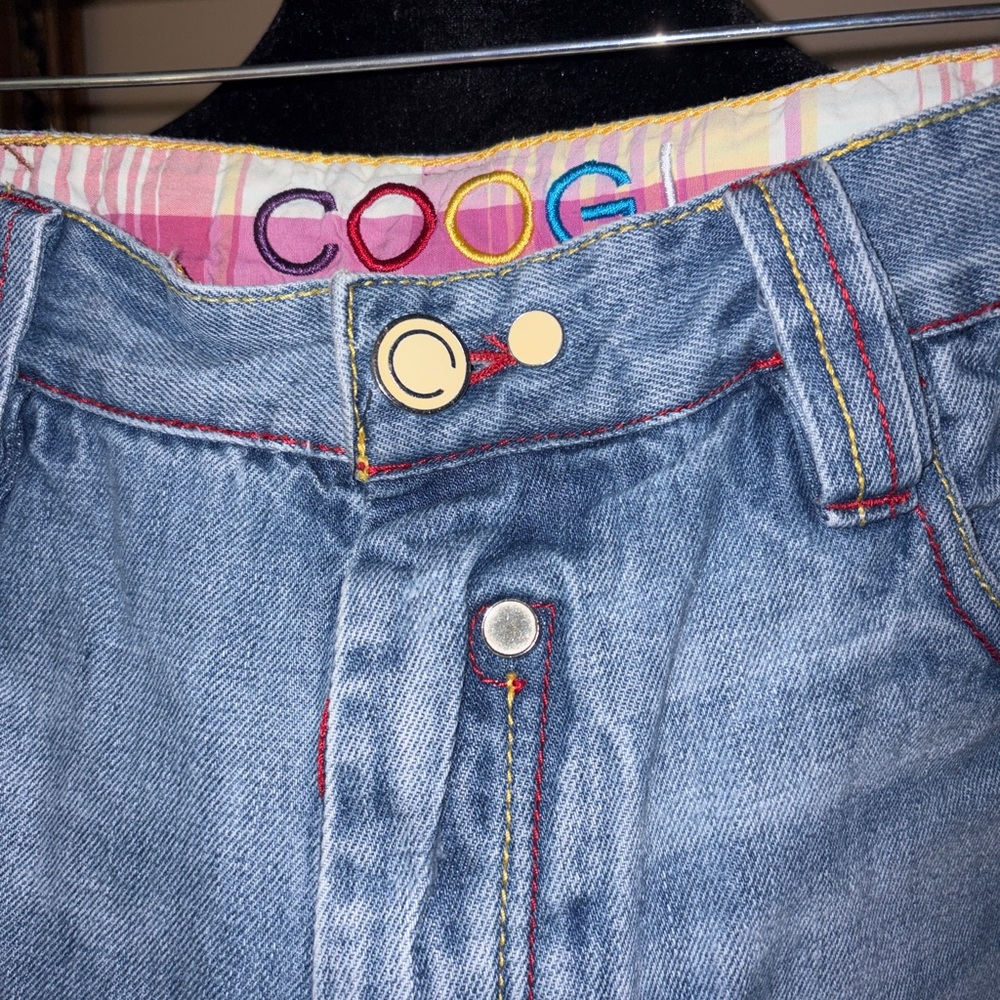 Authentic COOGI - Vintage Blue Jean Shorts with Colorful Signature Stitching - Picture 4 of 9
